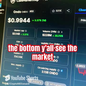 Ondo crypto coin price prediction! March bull run is here! #fyp