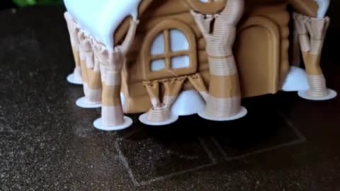 🥶 Cool 3D Prints - Cozy Winter Cabin - Winter Holiday Items - Cabin 3D Model Free | #Shorts