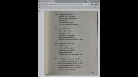 The Hávamál : A fool's interpretation of stanzas 78-81