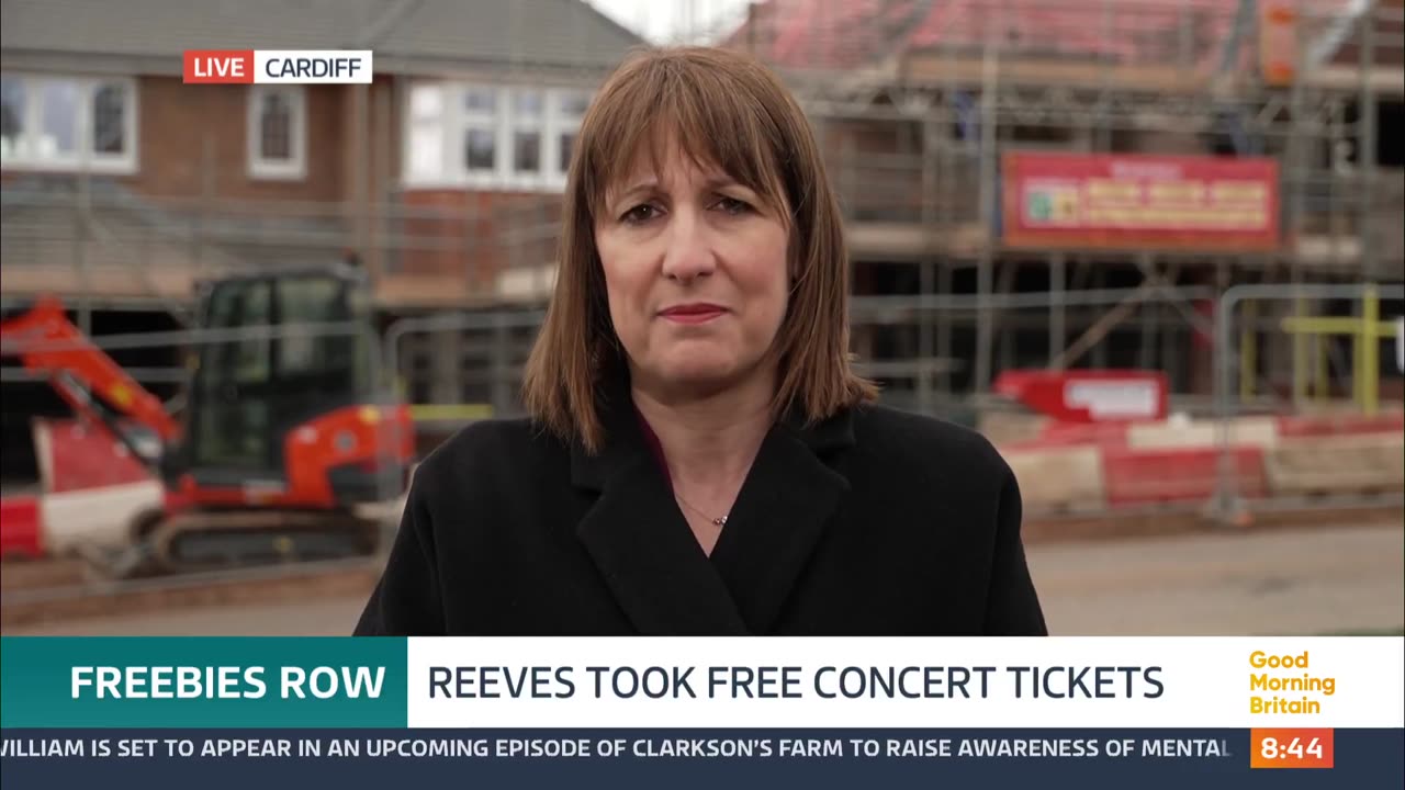 'I am not intending to take concert tickets in the future.' Chancellor Rachel Reeves t...