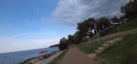 Хорватия. Лето 2025. Красивые места. Велопрогулка вдоль моря.