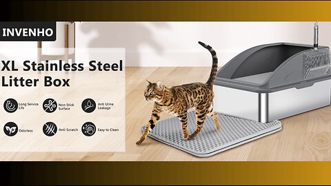 Stainless Steel Cat Litter Box, Extra Large Litter Boxes for Big Cats, XL Metal Cat Litter Box