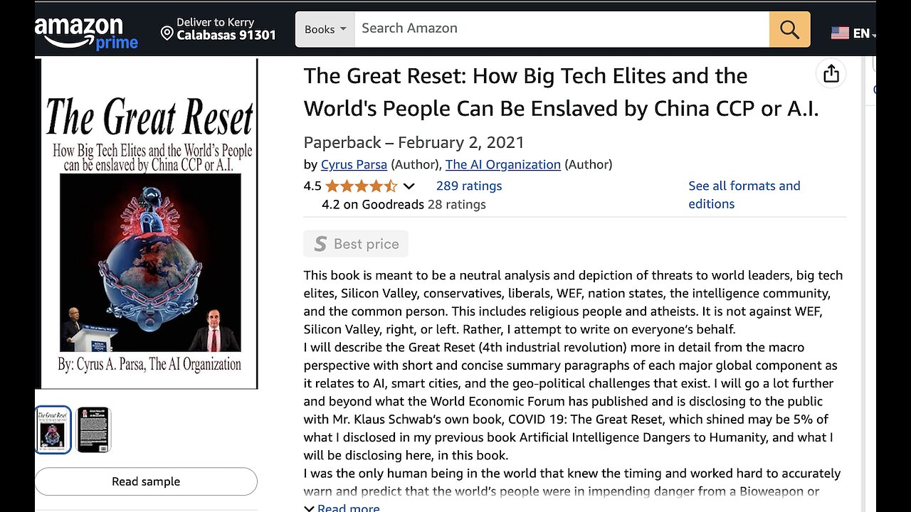 CYRUS PARSA: NEW BOOK: THE GREAT RESET 2020