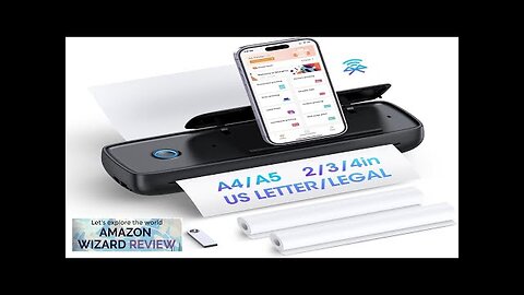 Portable-Printer with phone holder Thermal-Wireless-Bluetooth-Mini Inkless-Printer Review