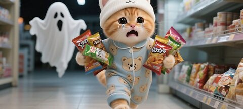 Ginger Kitten Meets a Ghost at Convenience Store👻, How Mama Cat Solves lt 🐾💕 | Funny Cat Videos