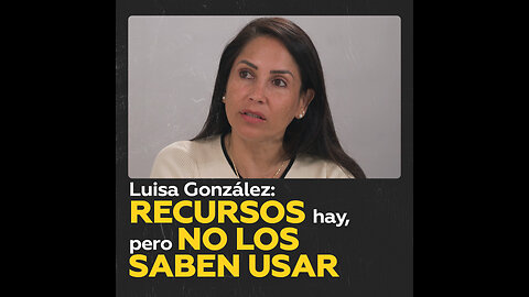 "No es que no hay recursos, es que no los saben usar": Luisa González en exclusiva para RT