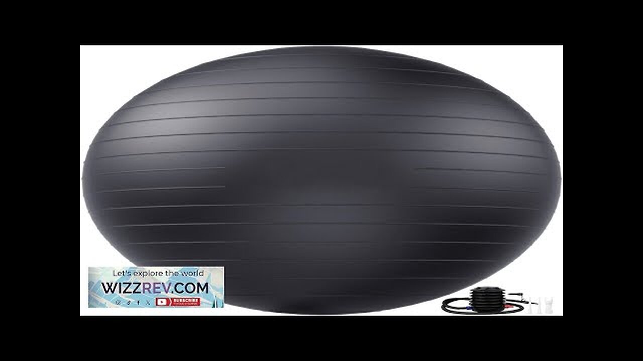 Durable Large Black Yoga Ball Perfect for Fitness Stability and Exercise Review