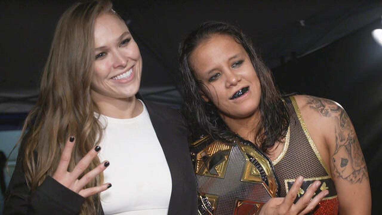 Ronda Rousey celebrates backstage with new NXT Women's Champion Shayna Baszler: Apr 7, 2018 @wwefree