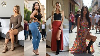 Street Curvy Fashion Compilation 💋 Mini Skirts, Dresses, Boots, and Denim Jeans