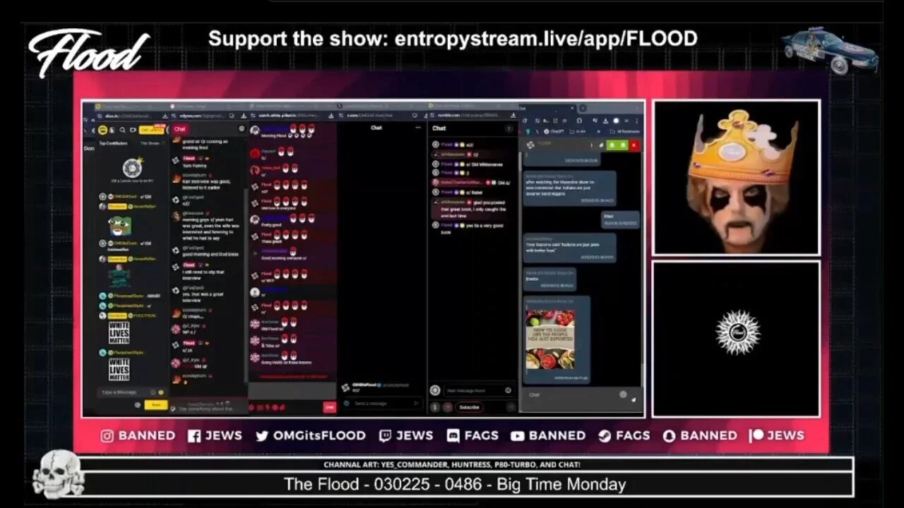 Flood 02-03-2025 First half show, attack on StickUpDog, Seethe vids, NNR movie censored nude