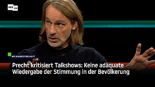 Precht kritisiert Talkshows: Keine adäquate Wiedergabe der Stimmung in der Bevölkerung