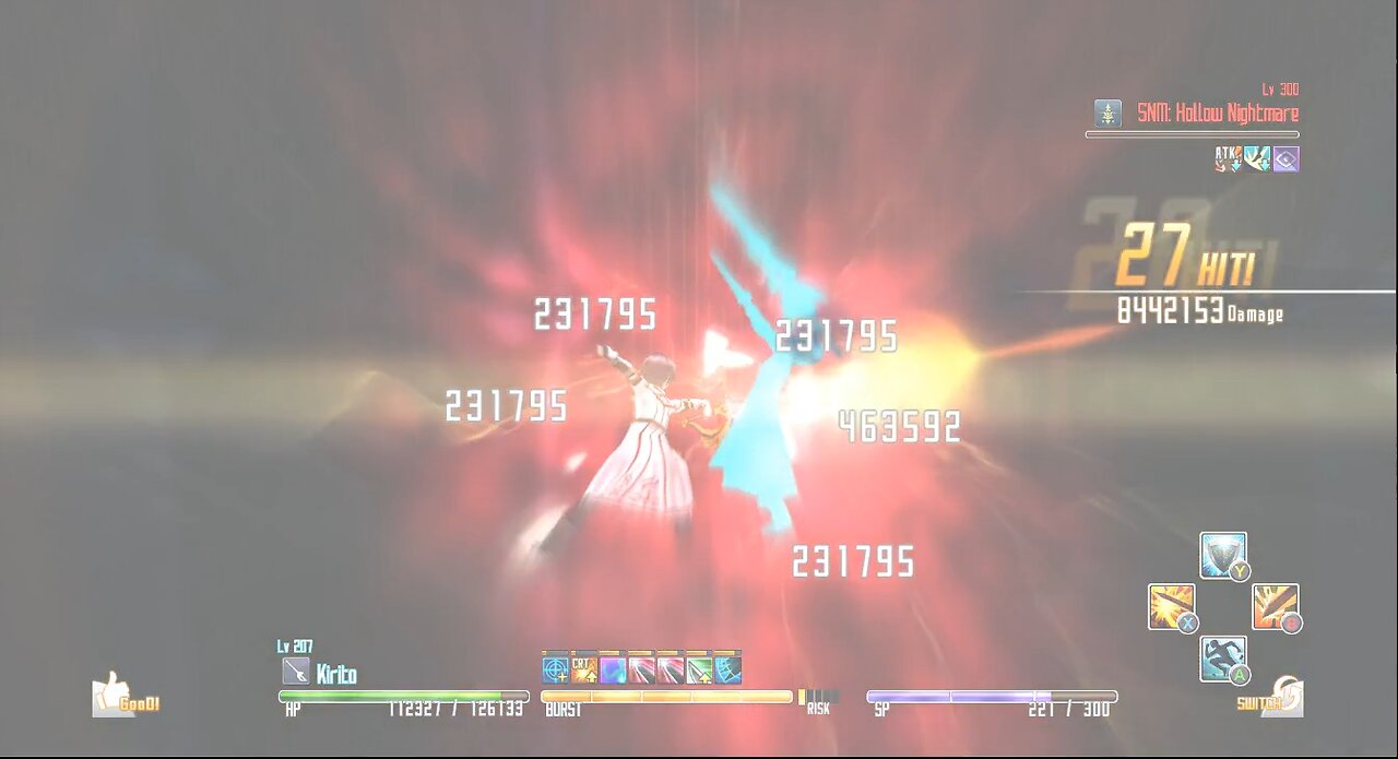 SAO RE HF ソードアート・オンライン －ホロウ・フラグメント－ PC NG+ Part 005 Low-Level Solo MC Vs Max Level Hollow Nightmare with No Poison and Heal Plus Almost Perfect Externia 1st Try Battle