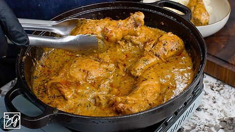 Easy and Creamy Smothered Chicken Dinner#