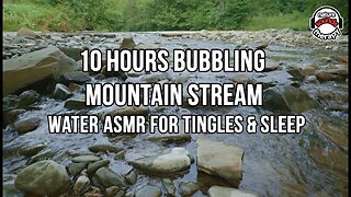 Water ASMR - Bubbling Mountain Stream Over Rocks for Tingles & Sleep
