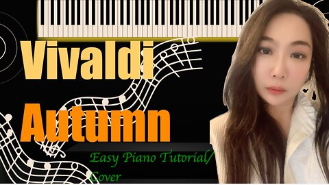 Vivaldi Autumn PIANO Easy Slow Short Tutorial Cover
