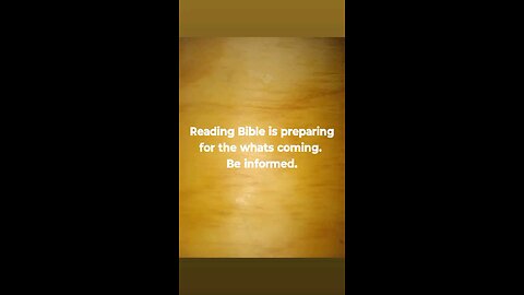Be prepared