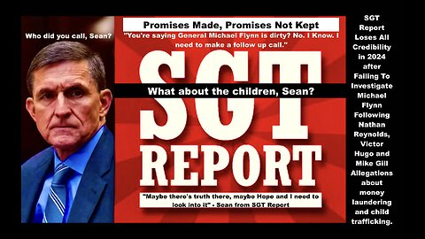 SGT Report Loses Credibility Fails To Investigate Flynn After Nathan Reynolds VictorHugo Allegations