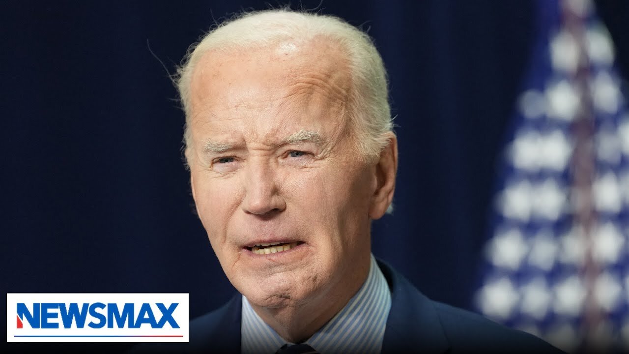 Biden addresses terror attacks with mysterious marks on face