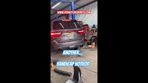 Durango R/T in for @awetuning exhaust and @VeigelAutomotiveVideos hand controls #handicaphotrod