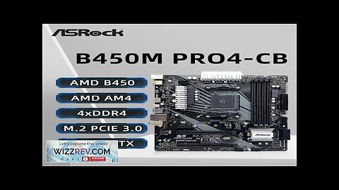 ASRock B450M PRO4-CB Motherboard Supports Ryzen 5 5600 5600G R7 5700X3D CPU Review