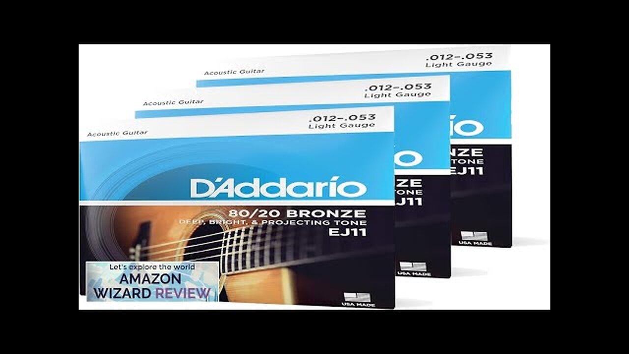 D'Addario Guitar Strings Acoustic Guitar Strings 80/20 Bronze Review