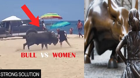 Bull Assaults Women On Beach After She Ignore Warnings