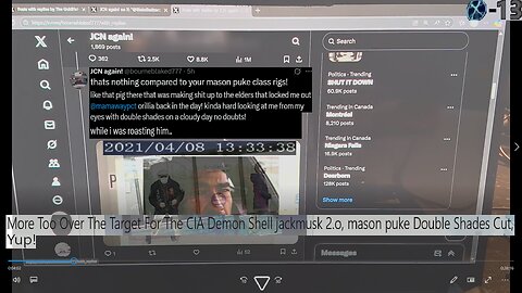 More Too Over The Target For The CIA Demon Shell jackmusk 2.o, mason puke Double Shades Cut, Yup!