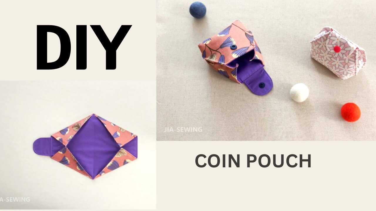 Flower Coin Pouch🌼✨ | DIY | Quick Easy Sewing
