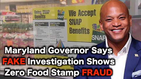 Maryland Governor CAUGHT Hiding Food Stamp Fraud