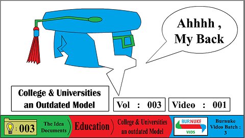 Universities & Colleges an Outdated Model [IdeaD Vol 3 Vid 1]