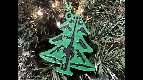 Gun Tree Christmas Ornament