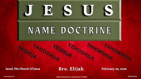 JESUS NAME DOCTRINE