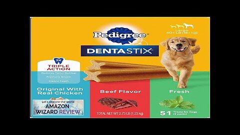 PEDIGREE DENTASTIX Large Dog Dental Care Treats Original Beef & Fresh Variety Review