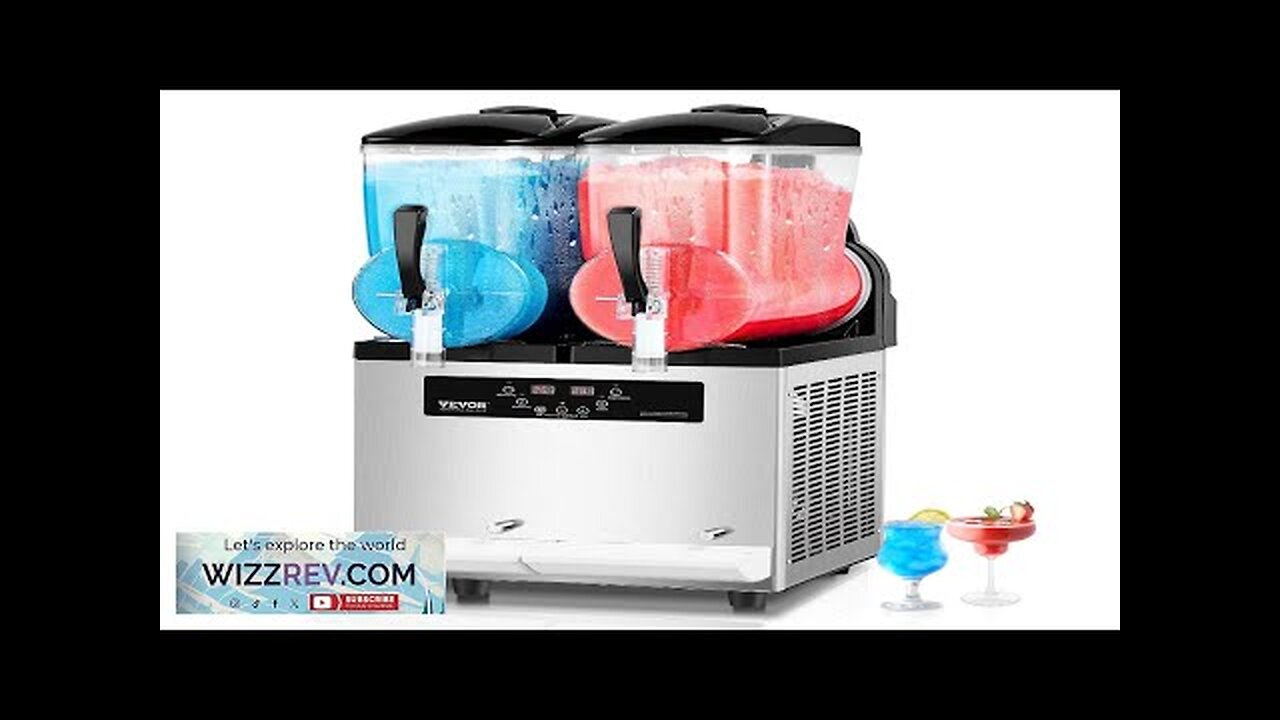 12Lx2 Tank Commercial Slushy Machine Margarita Smoothie Frozen Drink Maker Review