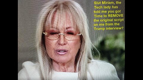 Slut Miriam Don't Force me to Expose how you have Corrupted Susie Wiles!!