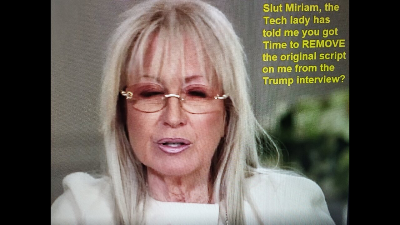 Slut Miriam Don't Force me to Expose how you have Corrupted Susie Wiles!!