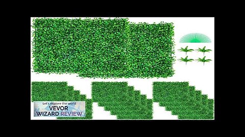 VEVOR Artificial Boxwood Panel UV 48pcs Boxwood Hedge Wall Panels Artificial Grass Review