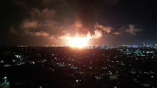 'Thought we got Nuked': Aerial View of LA Refinery Inferno