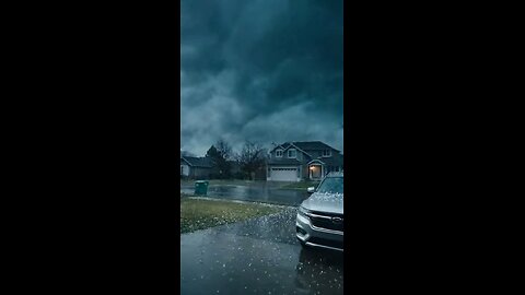 Scary hail storm
