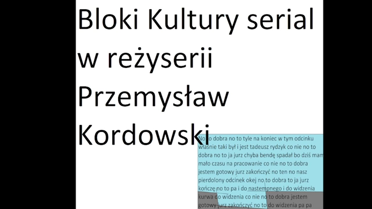 Bloki Kultury odcinek 237 - tarzeusz tydzyk