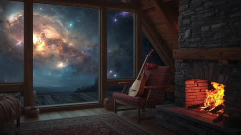 Nordic Hygge Lofi ❄️ A Cozy Winter Beat for a Moment of Calm (Nyckelharpa & Fireplace)