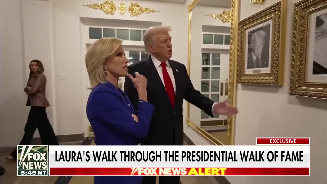Trump shows off the Presidential Walk of Fame at the White House