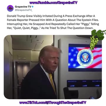 Trump Snaps At Reporter Over Epstein Files, Repeatedly Calling Her "Piggy" To Shut Question Down.