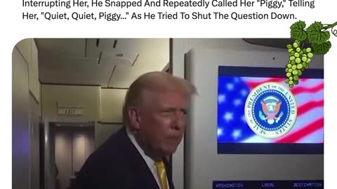 Trump Snaps At Reporter Over Epstein Files, Repeatedly Calling Her "Piggy" To Shut Question Down.