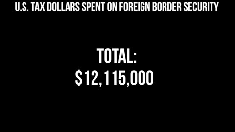 Biden spent millions of your tax dollars securing the border OF FOREIGN COUNTRIES