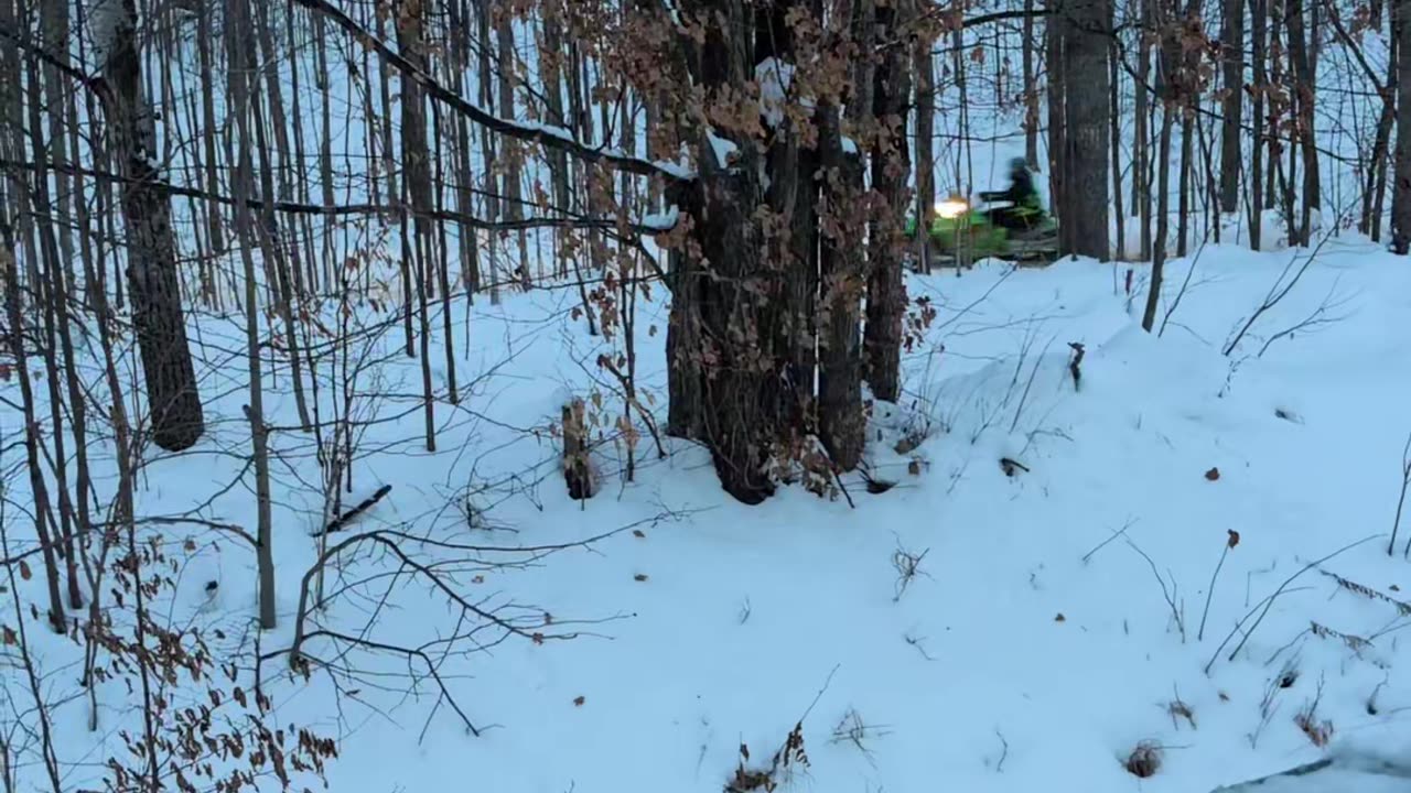 Pov : You live off a snowmobile trail