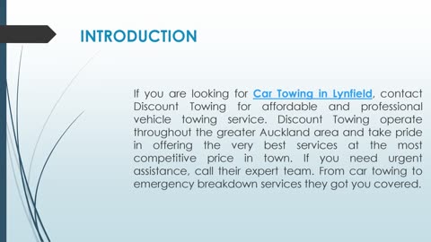 If you are looking for Car Towing in Lynfield