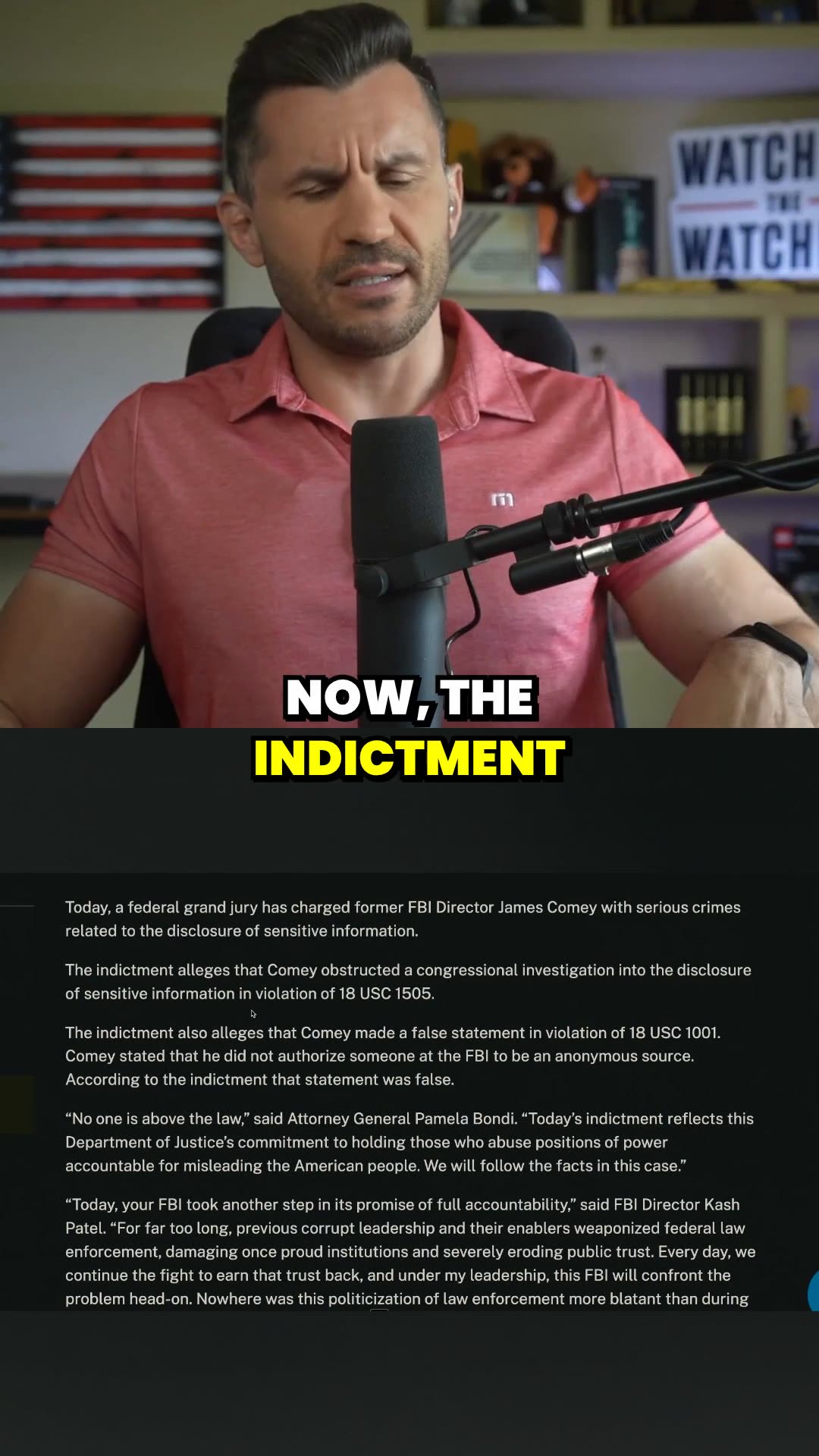 Comey Indicted Faces FIVE YEARS Behind Bars