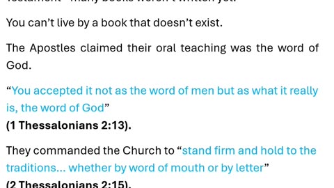 Sola Scriptura is a man-made invention