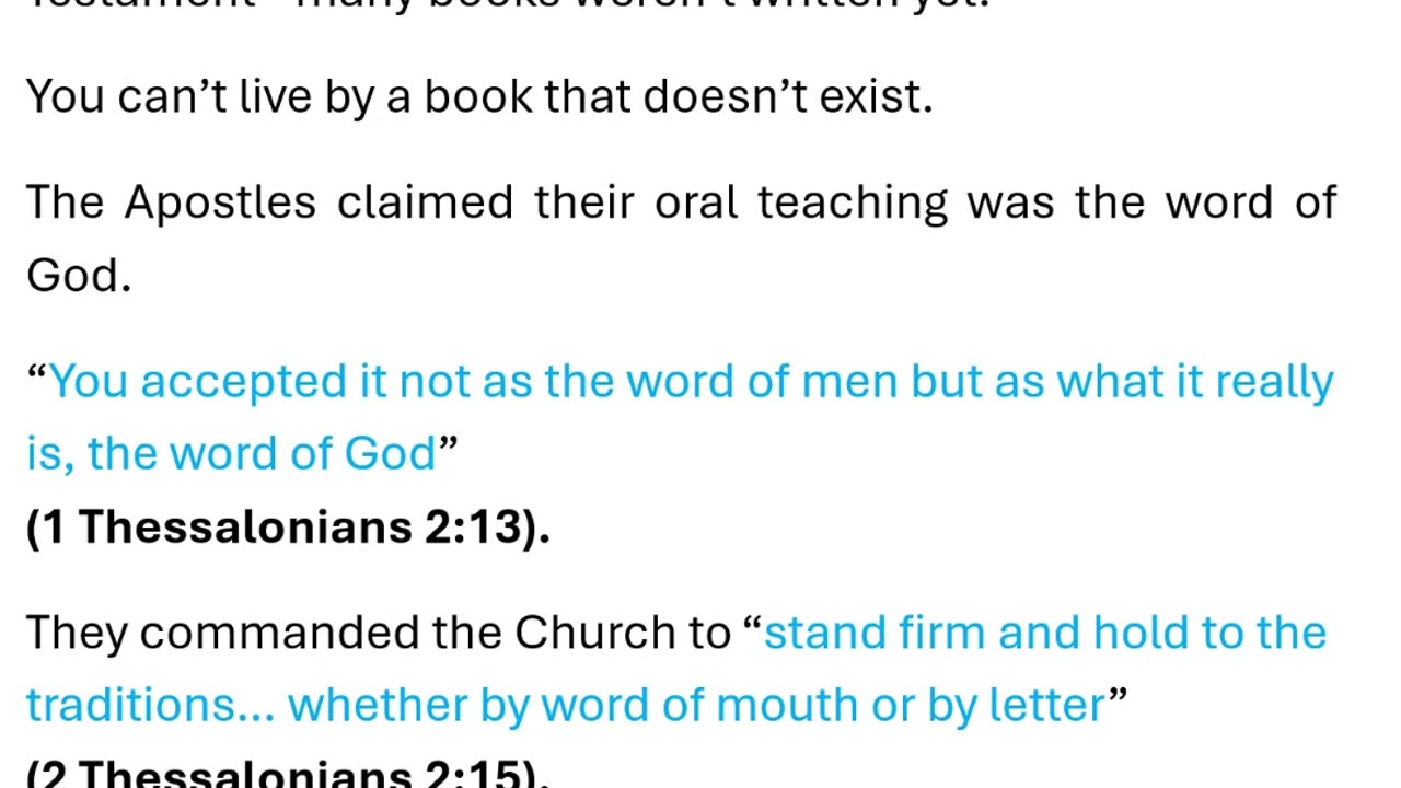 Sola Scriptura is a man-made invention